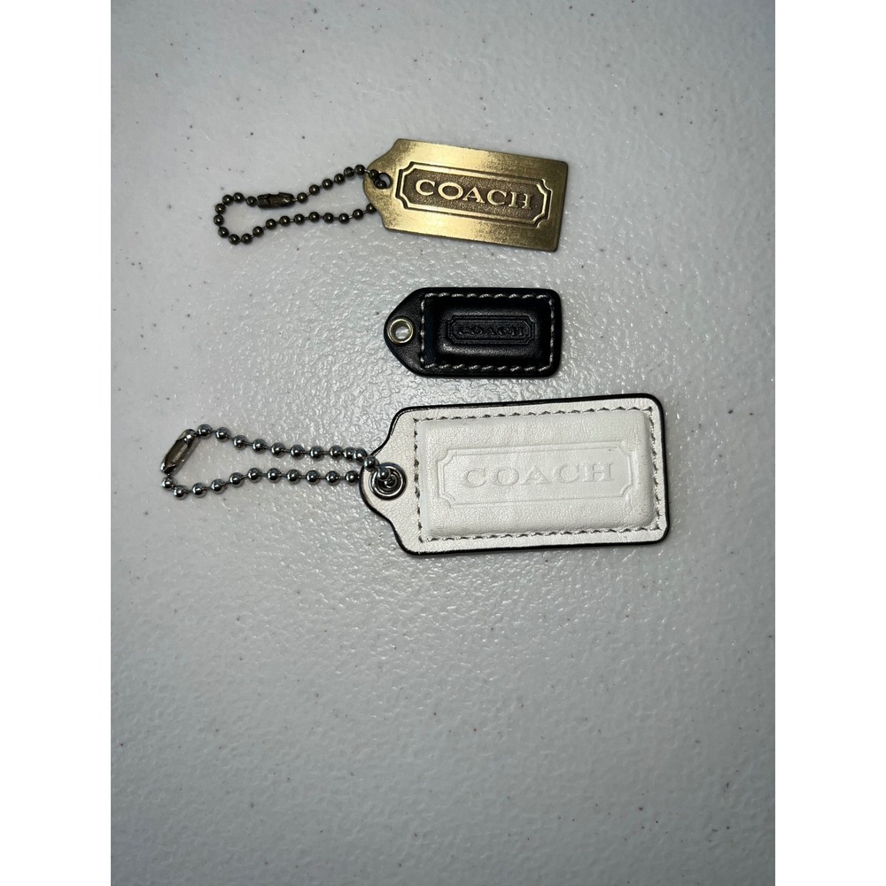 Lot of 3 Coach Bag Hangtag Logo Charms